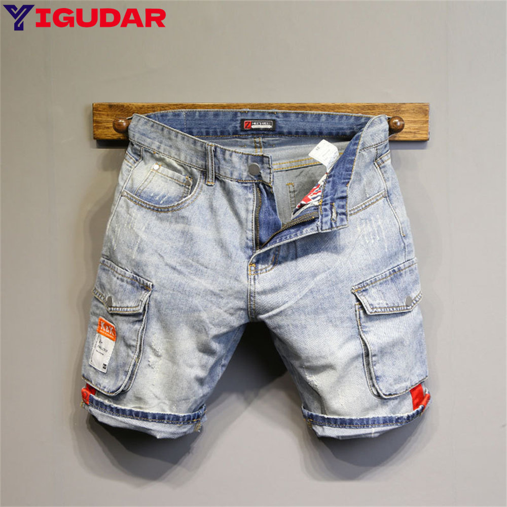 Streetwear Brand Denim - Fashion Brand Men Jeans Shorts Hole