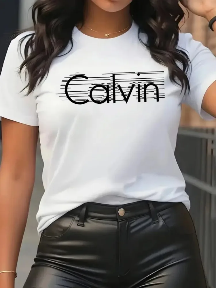 Calvin Women's T-Shirt Leisure - огляд і ціна Streetwear Brand Tees